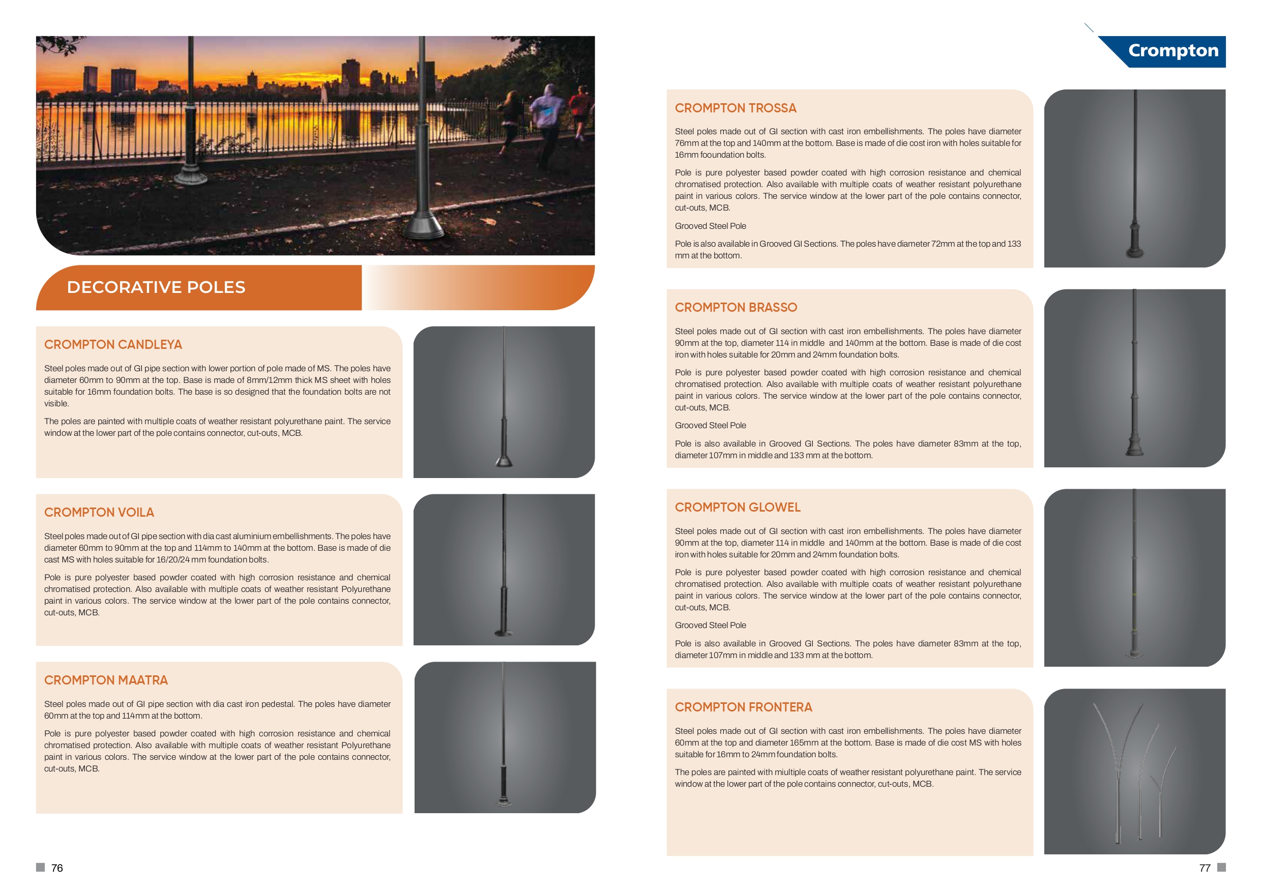 Crompton Decorative Poles